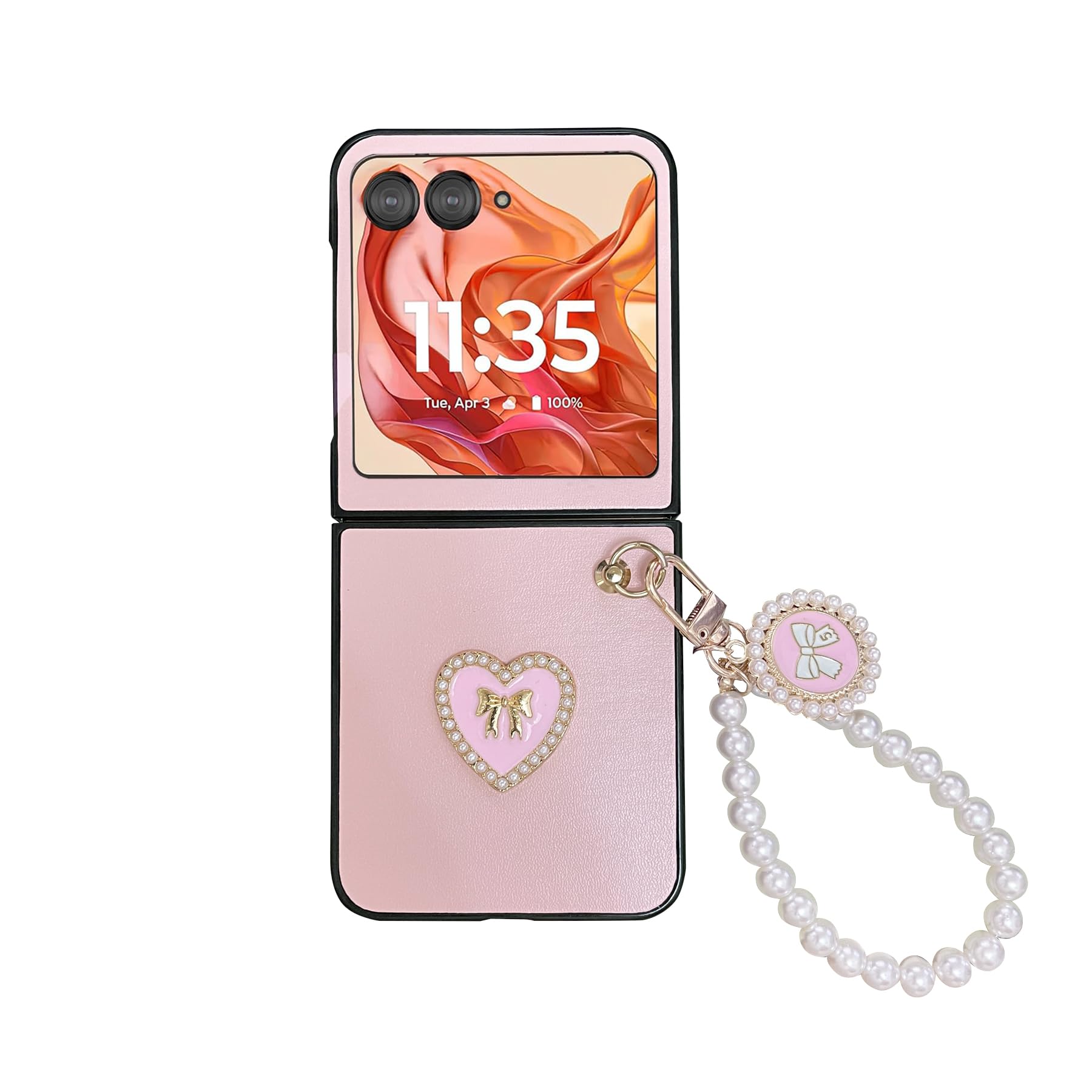 Yohulod for Motorola Razr 2025/2024 Case with Chain, Moto Razr 2025/2024 Case for Women Cute Design Slim Flip Protective Shockproof Stylish Phone Case