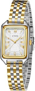Watches for Women Gold Vintage: Analog Stainless Steel Womens Watch Small - Waterproof Rectangle Dainty Quartz Wrist Watch