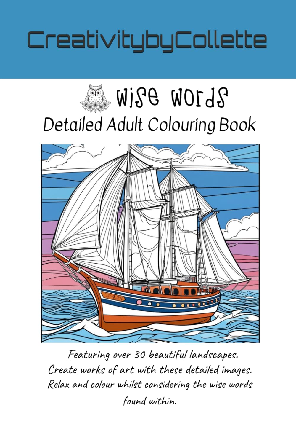 Wise Words Colouring Pages: Detailed Adult Colouring Book