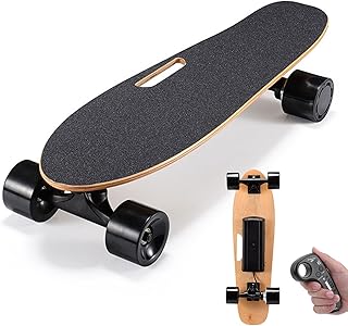 Skateboard für Erwachsene,vierrädriges Longboard mit Einzel-/doppel-hubmotor, 22-40 km/h höchstgeschwindigkeit,reichweite 8–30 km,stoßdämpfend,maximale belastung 150 kg Single-Drive-8km