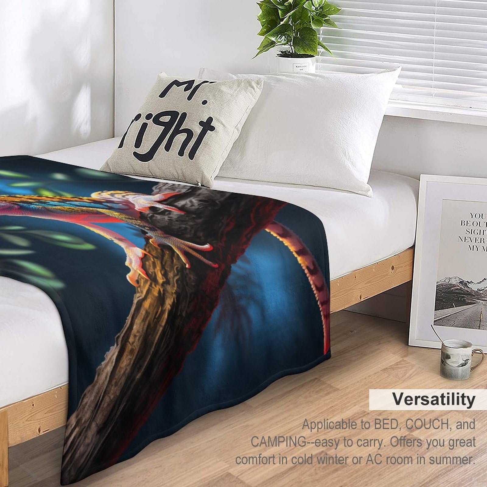 Kuscheldecke Flauschige Sofa Decke, Chamäleon Super Weich & Flannel Fleecedecke Als Tagesdecke, Sofaüberwurf, Wohndecke（140×180cm）