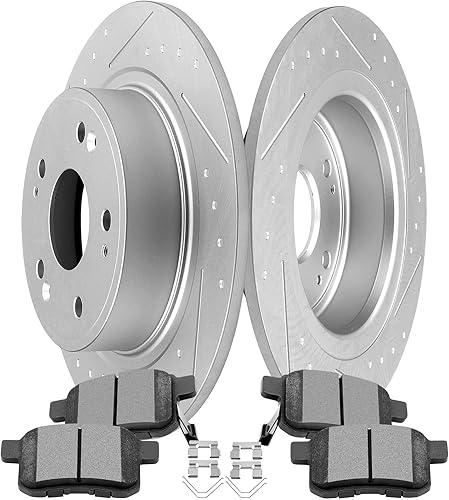 Miniatura 869 de Kits de frenos y rotores, rotores de freno SCITOO y 8 pastillas de cerámica para 08-12 para Chrysler Town & Country, 08-12 para Dodge Grand Caravan