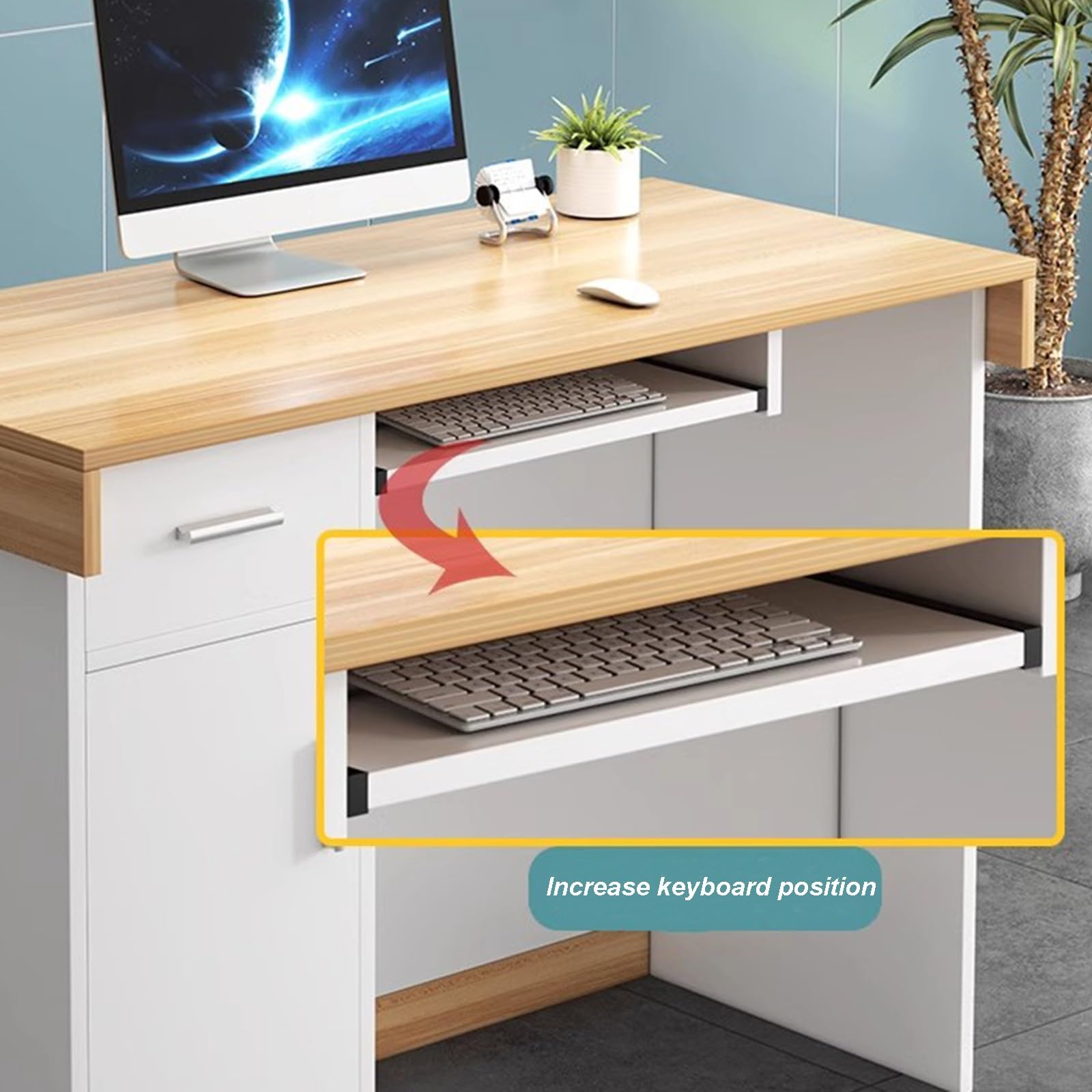 Moderne Rezeptionstheke Kleine Kassentheke Mit Ablage Und Schubladen Offene Regalfläche Für Salonempfang Kassentisch 80/100 Zentimeter(Gray,100cm)