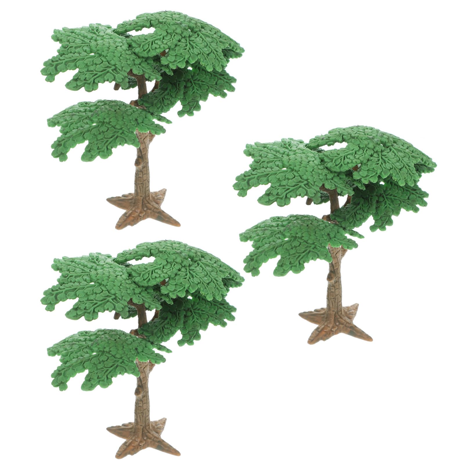 Veemoon Miniature Trees for Crafts, 3pcs Tree Model Fake Diorama Trees Train Railways Landscape Scenery Simulated Mini Pine Tree Cypress Model for DIY Scenery Craft Project Size S