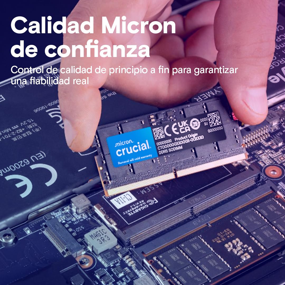 Crucial RAM 16GB DDR5 5200MHz (o 4800MHz) Memoria del Ordenador