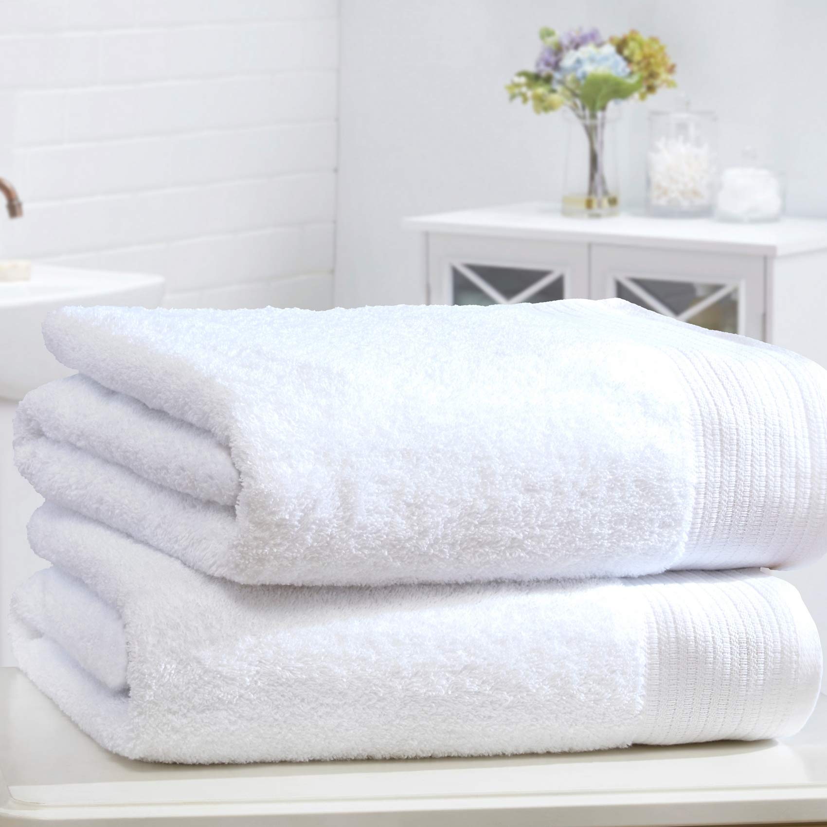 ARR ARR Egyptian Cotton Bath Sheet Bale White 2 Piece 600gsm