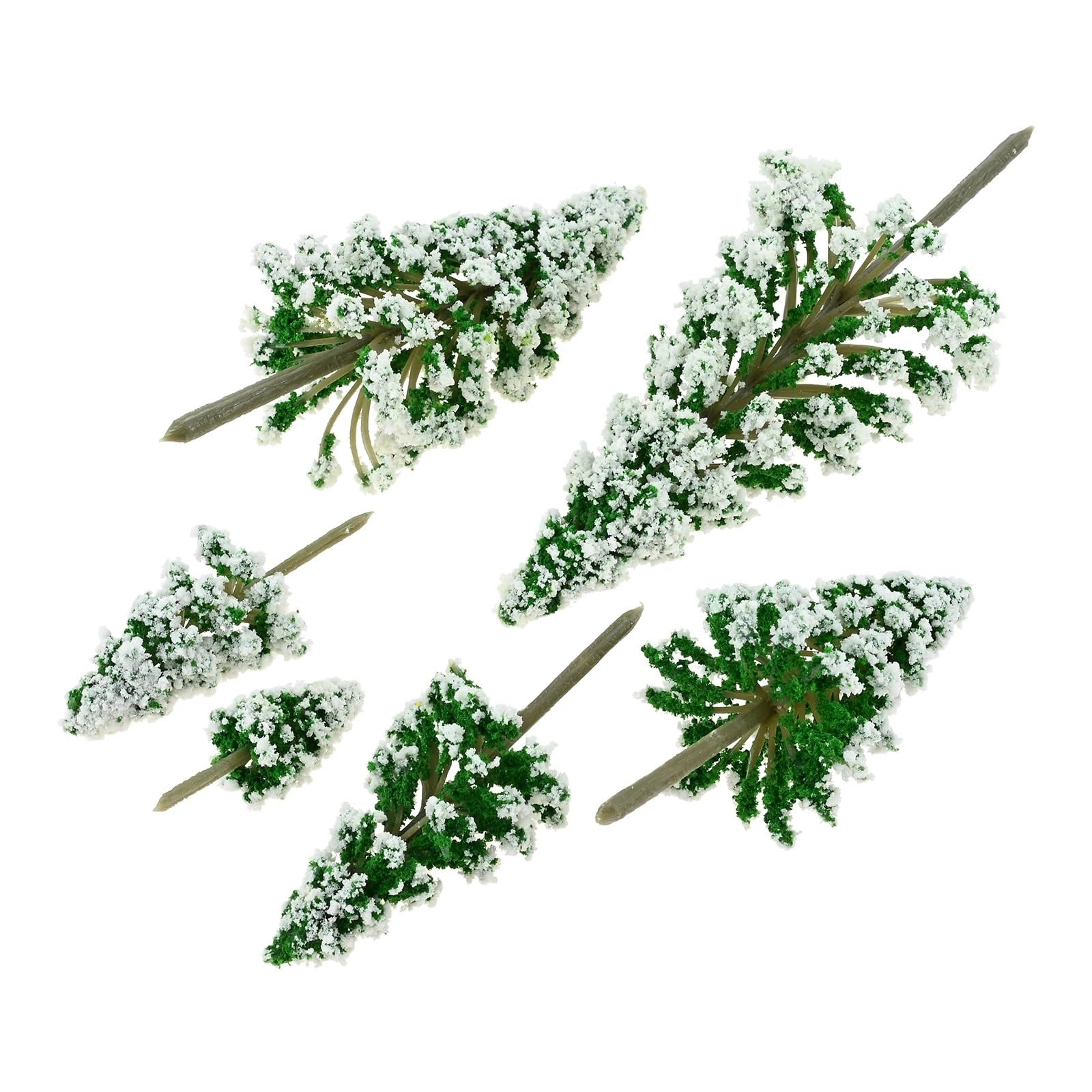 DUNSBY Model Trees 22PCS 2-6 Inch Mixed Model Trees Mini Snow Pine For Diorama Miniature Micro Train Landscape Railway Sand Table