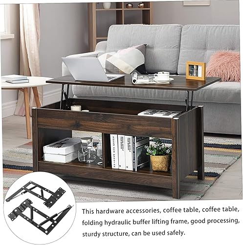 Miniatura 8 de Uonlytech 1 par de amortiguadores de elevación de marco Accesorios para escritorio Accesorios de escritorio Soporte plegable Marco de elevación