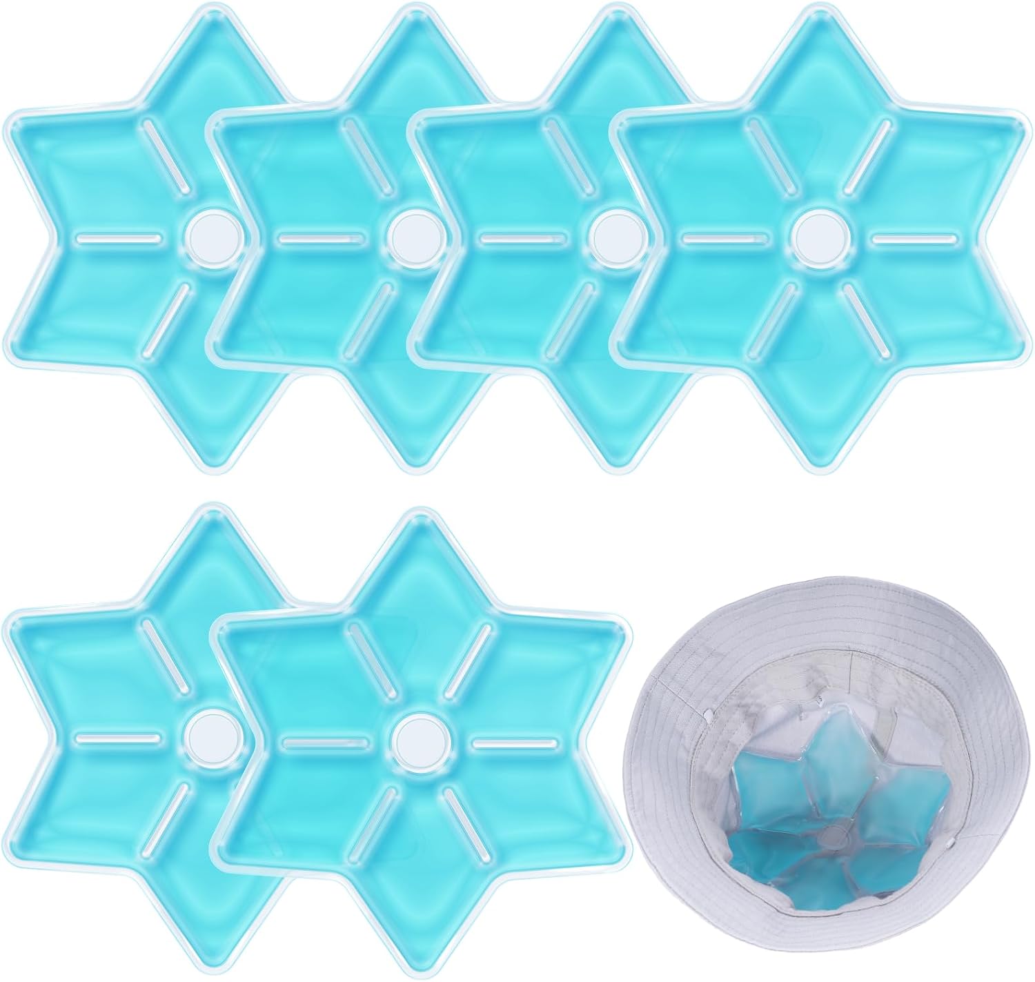 Ice Pack Cooling System for Baseball, Softball Catcher Masks, Soft Gel Pack Insert, Blue, Flower Shape Design