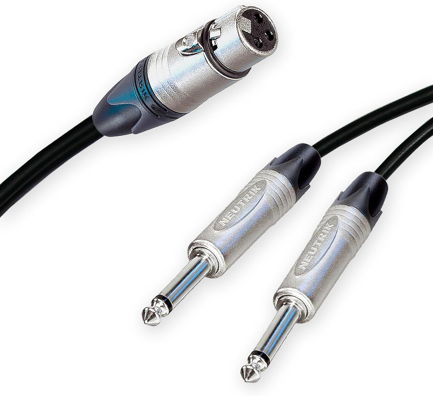 Neutrik Female XLR Split to 2 Dual Mono Jack Cable Splitter