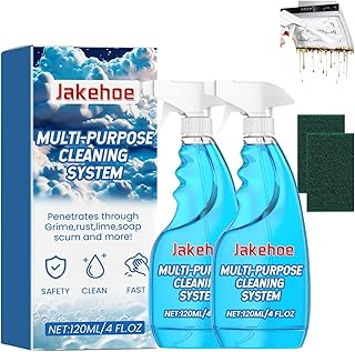 Jakehoe MULTI-PURPOSE CLEANING SYSTEM, Splash Foam Spray All Purpose Cleaner, Suitable For Cleaning Pots,Oven, Stoves, Pot Bottoms, Kitchen Ventilators, Etc