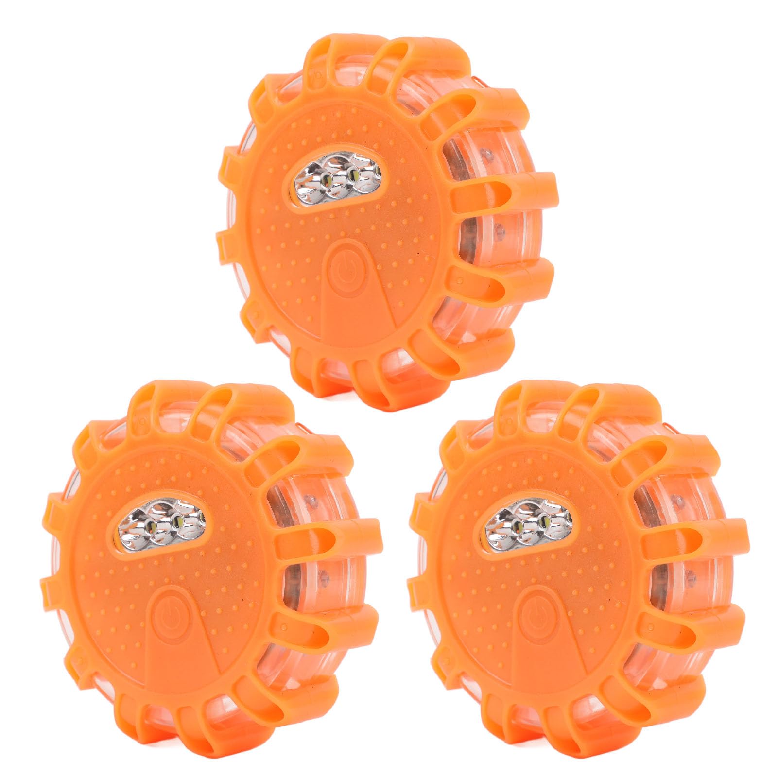 Kit de Emergencia para Automóvil en Carretera, Luces de Emergencia LED para Vehículos Luces de Emergencia de Larga Duración con Base Magnética de 3 Piezas para Vehículos con Tipo