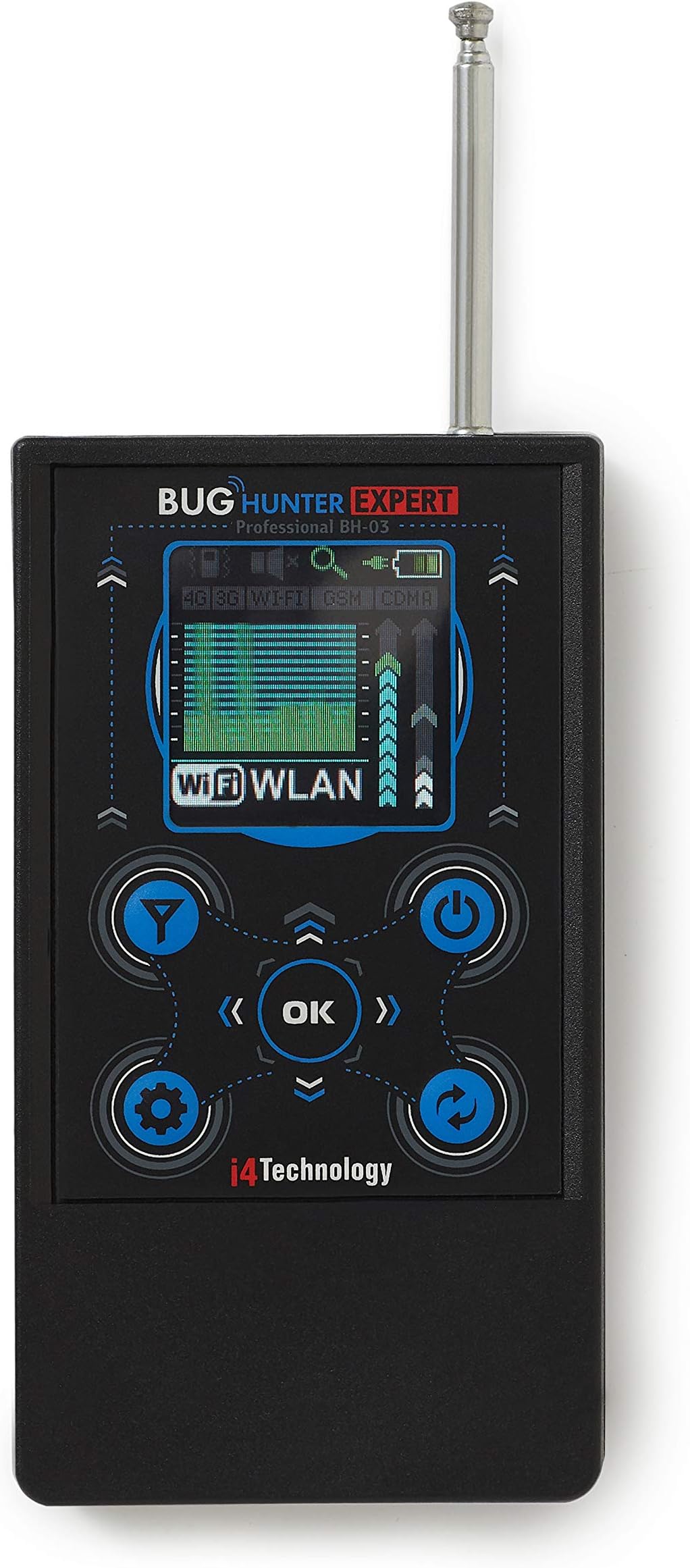 Anti Spy Bug Detector | Professional RF Signal Detector | High Sensitive Spy Bug Sweeper | Search for GPS Tracker, Mobile Phones, Wi-Fi, 3G, 4G, GSM BH-03 Expert | FCC, CE and ICES