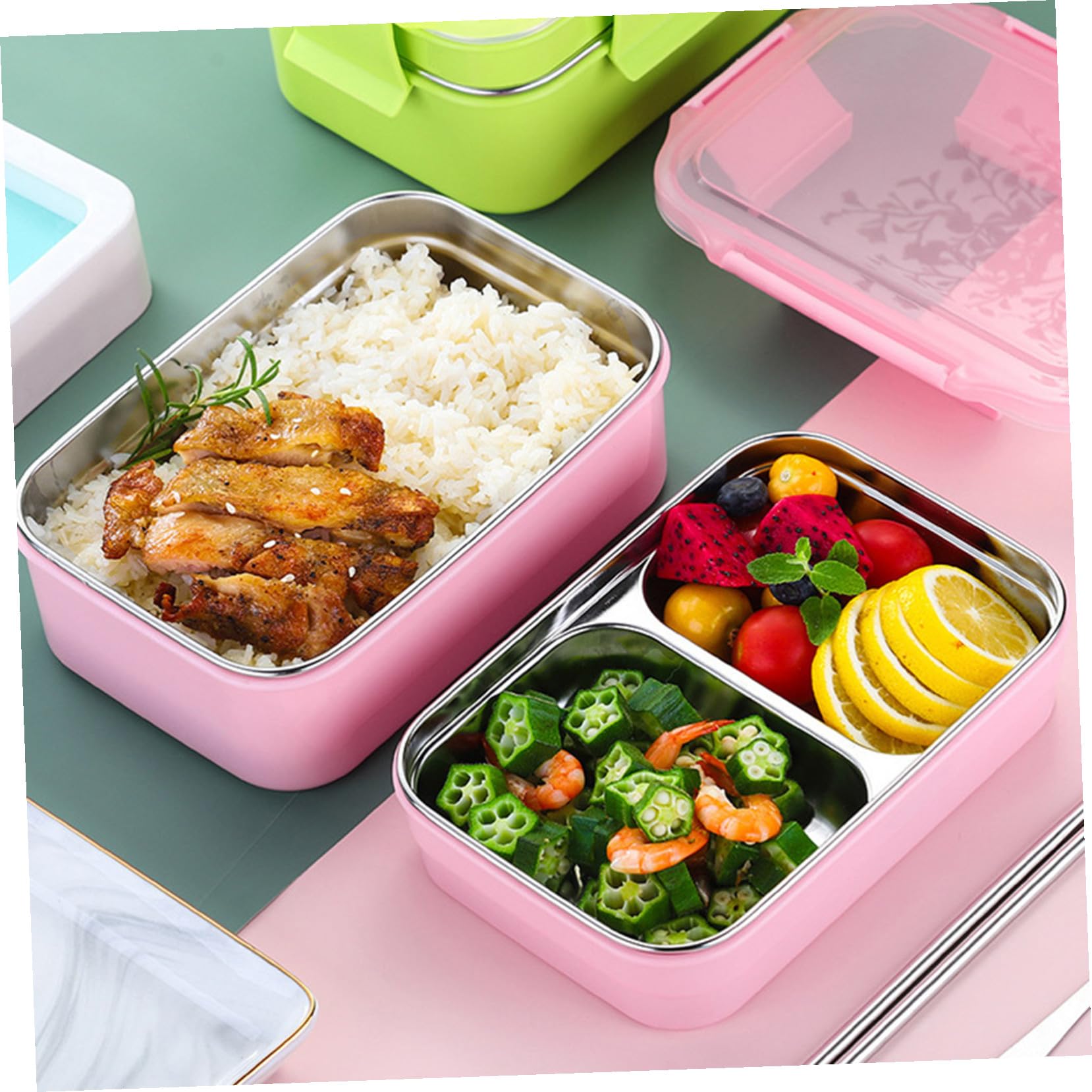 Toyvian Fiambrera Térmica Sellada de Acero Inoxidable Fiambrera Práctica para Estudiantes Contenedor de Comida Portátil Trabajo Escuela