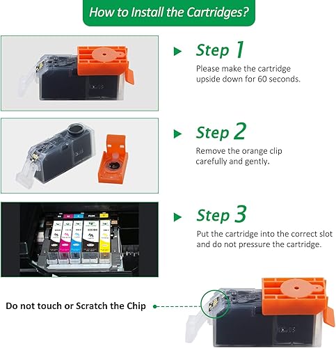 Miniatura 2 de Supricolor Paquete de 18 cartuchos de tinta PGI-225 CLI-226 de alto rendimiento compatibles con PIXMA iP4820 iP4920 iX6520 MG5120 MG5320 MG6120