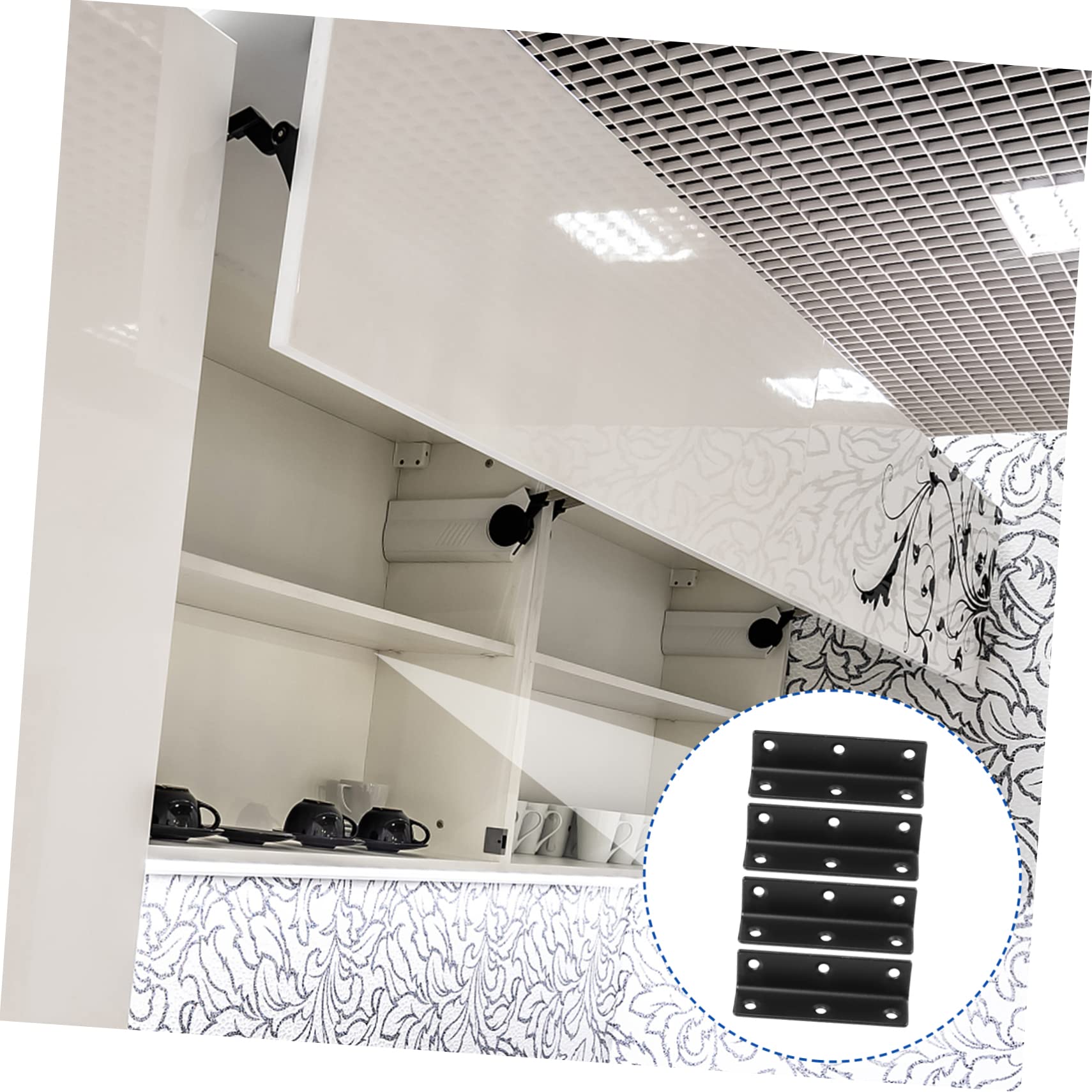 KICHOUSE 90 Degree Right Angle Set Heavy Duty Stainless Steel Furniture Desk Corner Connectors Corner Brackets for Secure Mounting