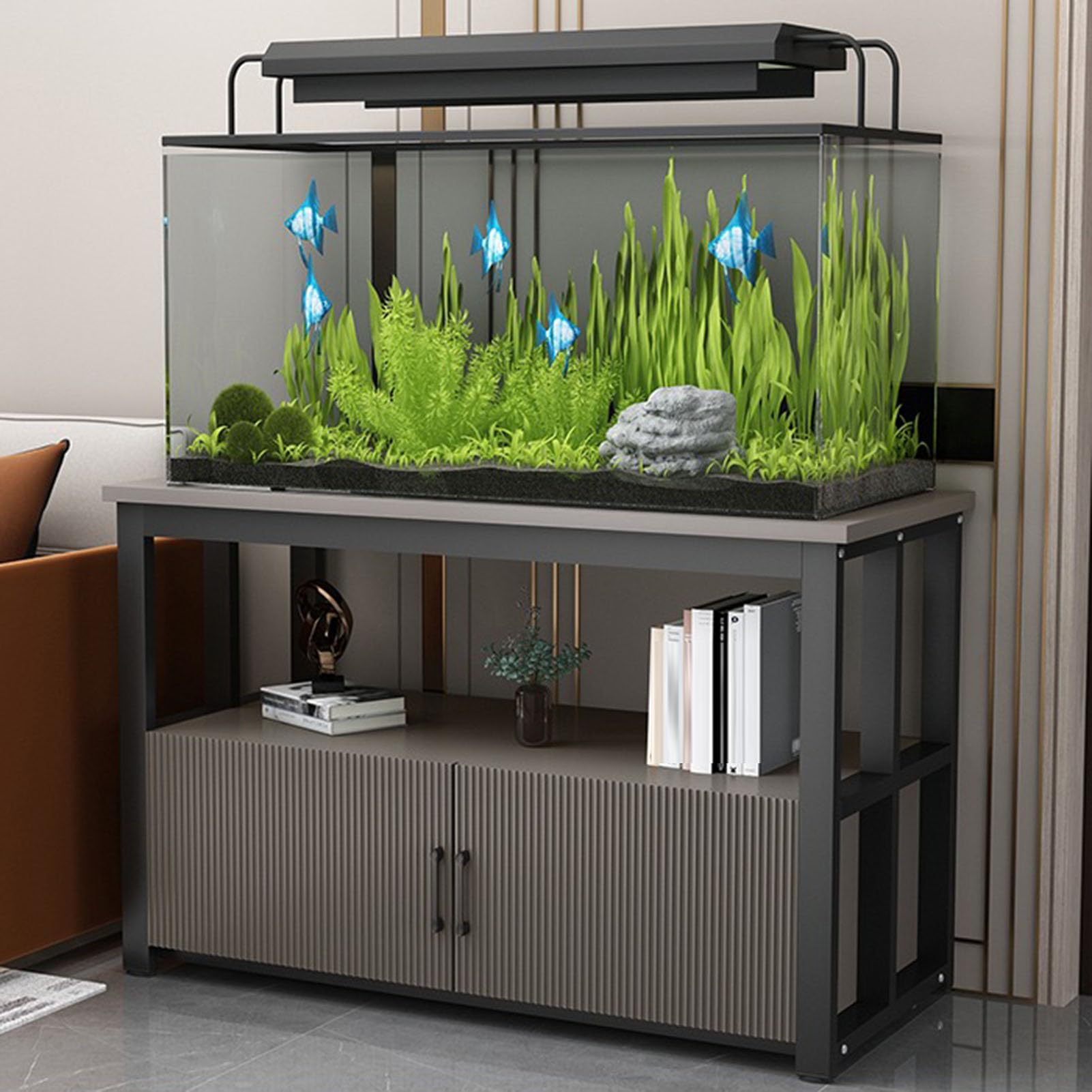 Support d'aquarium robuste en métal à 3 niveaux et meuble de rangement 500 kg pour terrarium