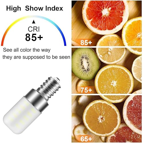 Miniatura 6 de Bombillas LED E12 de 3 W E12 equivalentes a bombillas halógenas de 25 W, 120 V, luz blanca diurna, 6000 K, base de vela, bombilla C7 para