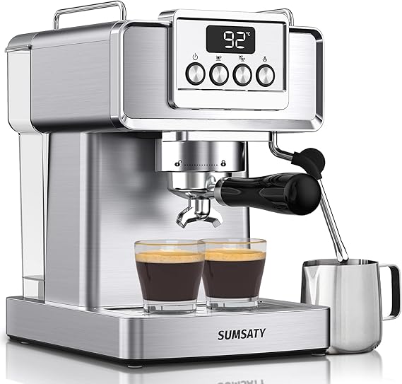 SUMSATY Espresso Machine, Stainless Steel Espresso Machine