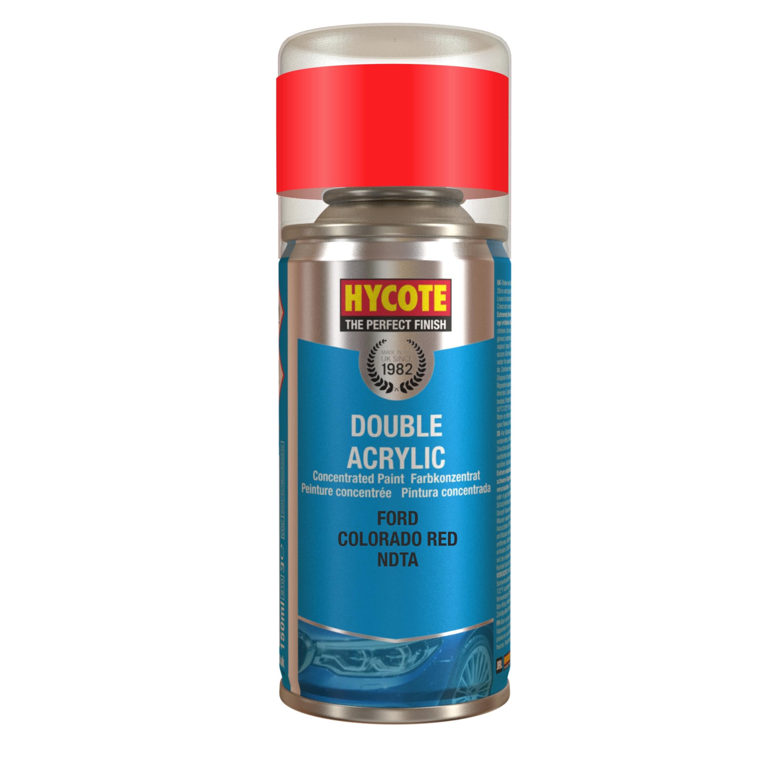 Hycote Double Acrylic Aerosol Car Spray Paint, Ford - Colorado Red, 150 ml