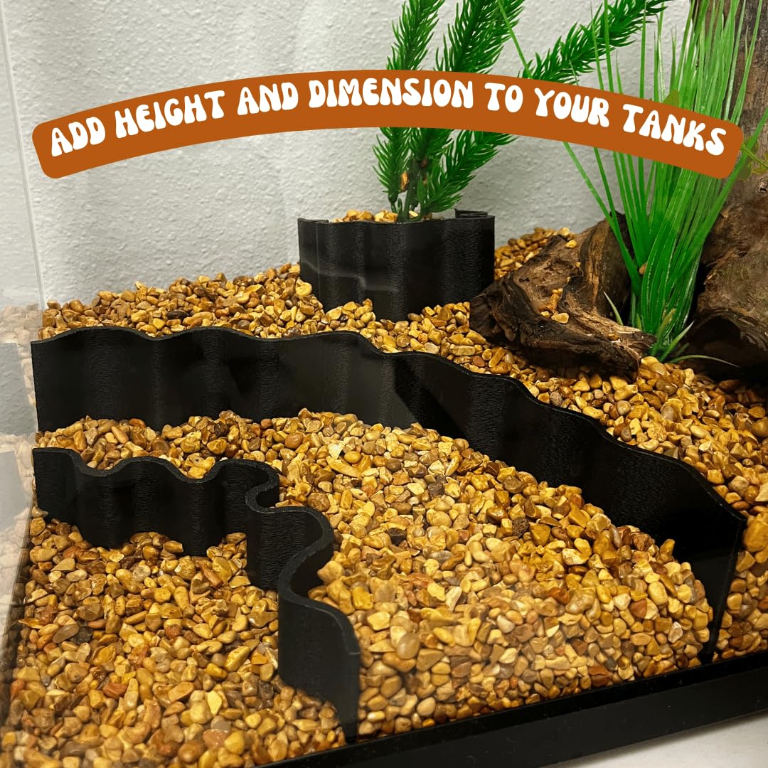 REEFSHAPE - Paquete combinado de sustrato para acuario o terrario, color negro | Capas de sustrato separadas, crea acantilados y profundidad, fabricado en Estados Unidos, combo de acantilado