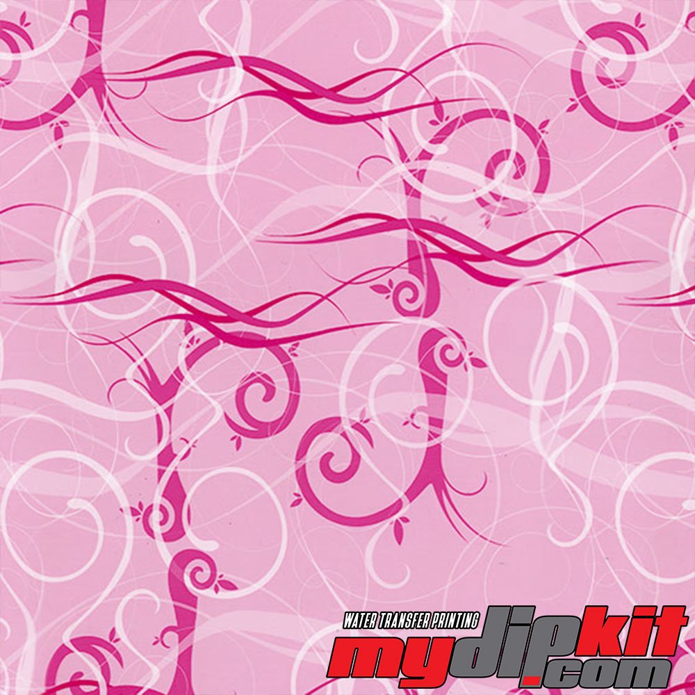 Water Transfer Printing Film - Hydrographic Film - Hydro Dipping - Pink Swirl - LL-128-A