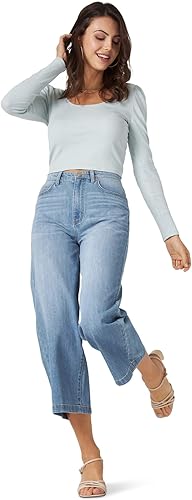 Miniatura 2 de Lee Jeans cortos de pierna ancha de tiro alto para mujer