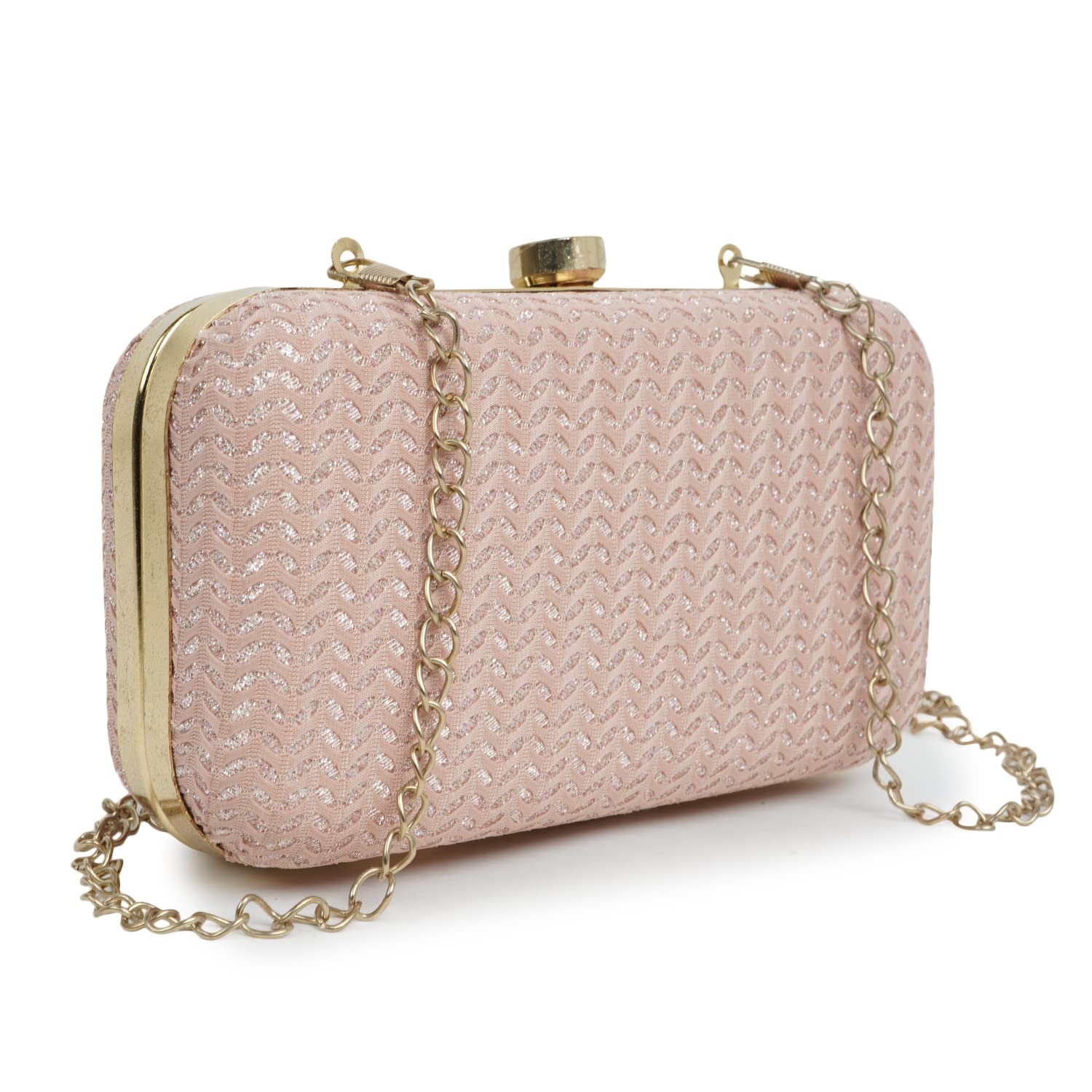 NORVE PU Elegant Fancy Designer Wedding Party Classy Trendy Gold Chain Strap Crossbody Clutch For Women & Girl (B0BRL68GDH) Amazon Price History, Amazon Price Tracker