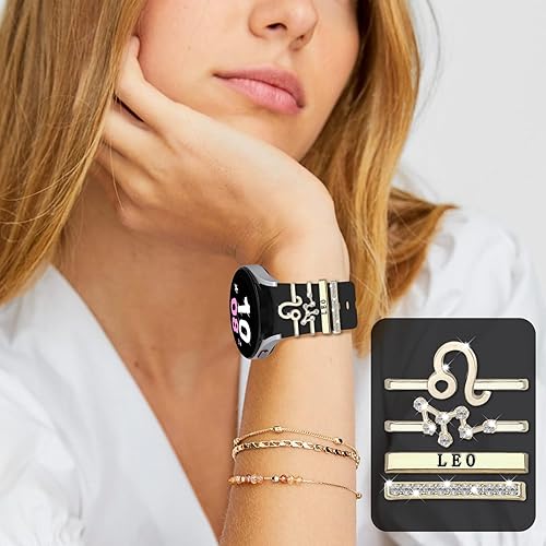 Miniatura 7 de Correa para Samsung Galaxy Watch Ultra y 7, 6, 5 y 4 con dijes de constelaciones, correa de silicona con dijes, accesorios para reloj 765 ProWatch 4