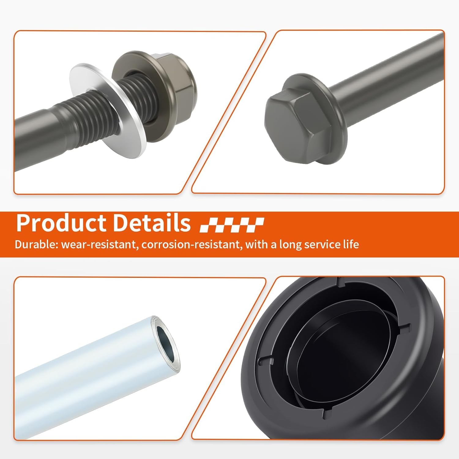 Heavy Duty Front & Rear A-Arm Bushing Bolt Kit For Polaris RZR 800 2008 S 4 2008-2014 5137104