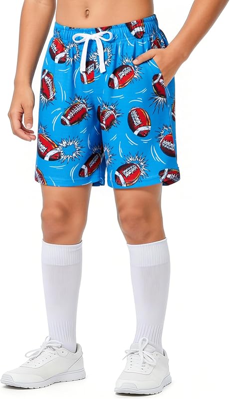 Cozople Boys Mesh Athletic Shorts Sports with Waist Drawstring | Boys Running Short Lightweight Stretchy Basketball Short with Pockets for 7-14 Years Kids Sport Training
