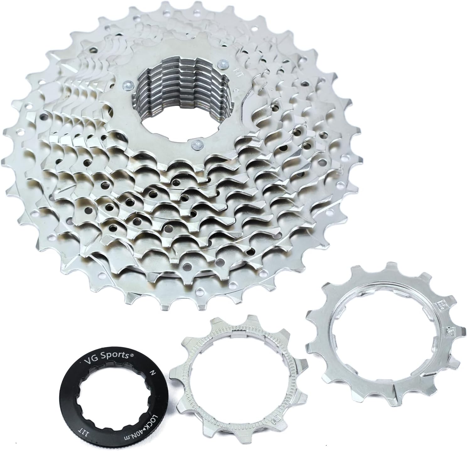 VG SPORTS 11 Speed Cassette 11-28T/11-32T/11-34T/11-36T/11-40T/11-42T/11-46T/11-50T Bicycle Cassette Fit for Mountain Bike/Road Bike Cassette Compatible with Shimano Sram