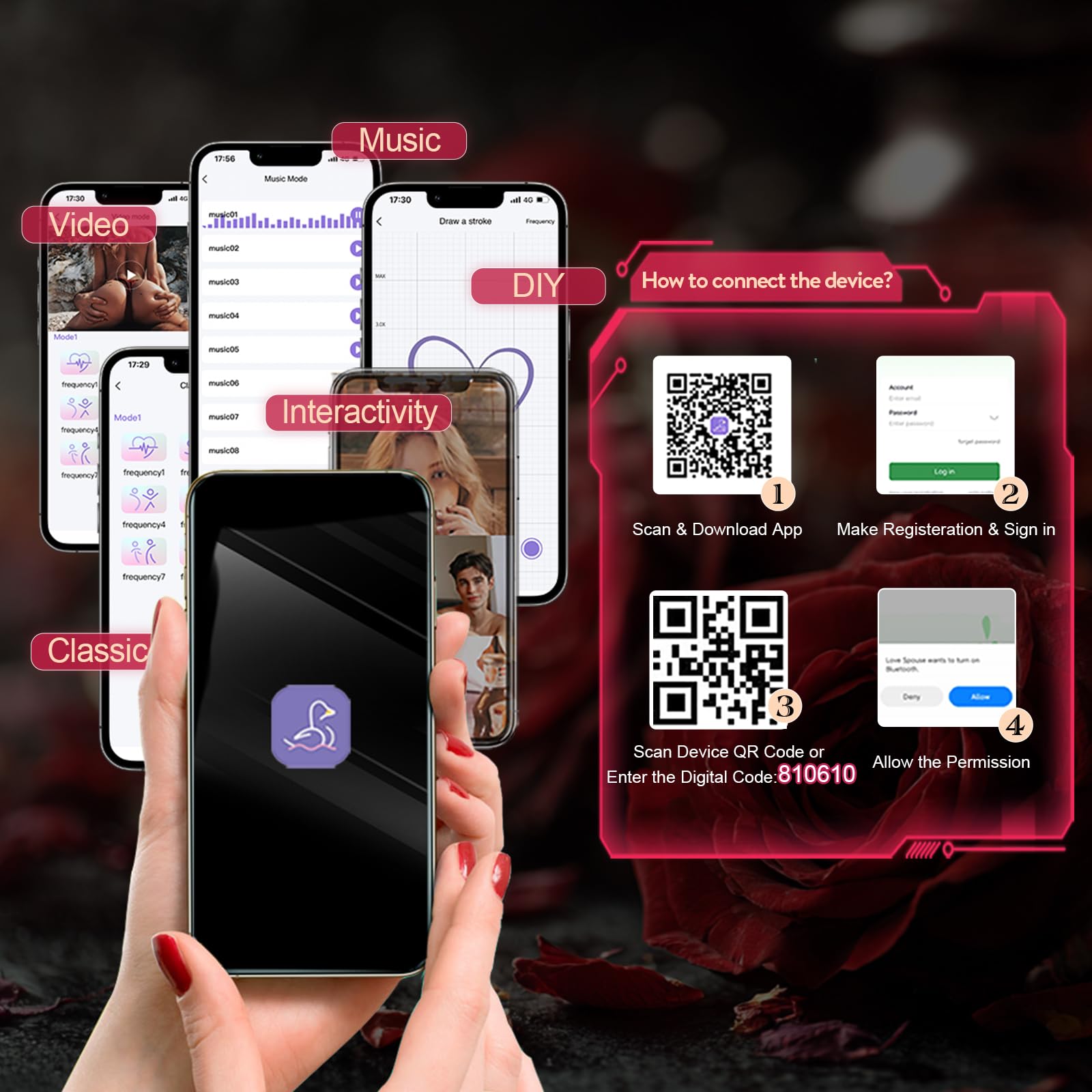 Strap On Sex Swing Machine, Small Quiet Clitoral Vibrators, Mens Male Penis Sex Toys for Men Women Pleasure, Juguetes Sexuales para Mujer, ZOOPLOU Nipple Sex Toy Stimulation: Black