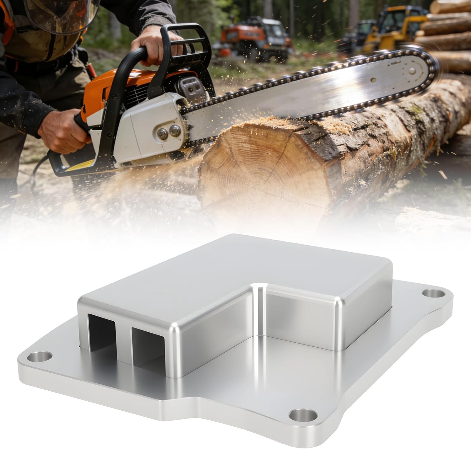 Replacement Muffler Cover for Stihl MS462 Chainsaw - Aluminum Alloy Guard with Serviceable Spark Arrestor, Fits only the 2 piece Covers