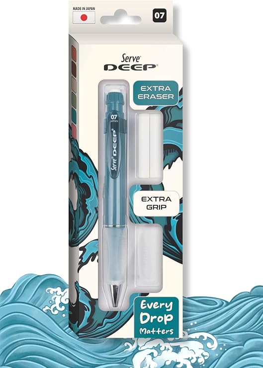 Serve Deep Klm & Grip & Silgi Yedekli Set 07mm Okyanus Mavisi
