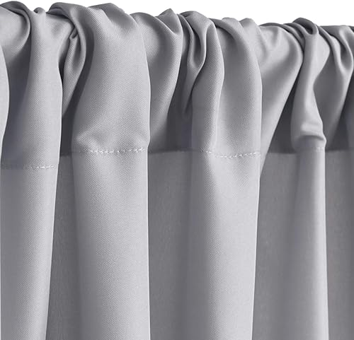 Miniatura 2 de Hiasan Cortinas de fondo gris plateado para fiestas, cortinas de fondo de fotografía de poliéster para reuniones familiares, decoraciones de boda, 5