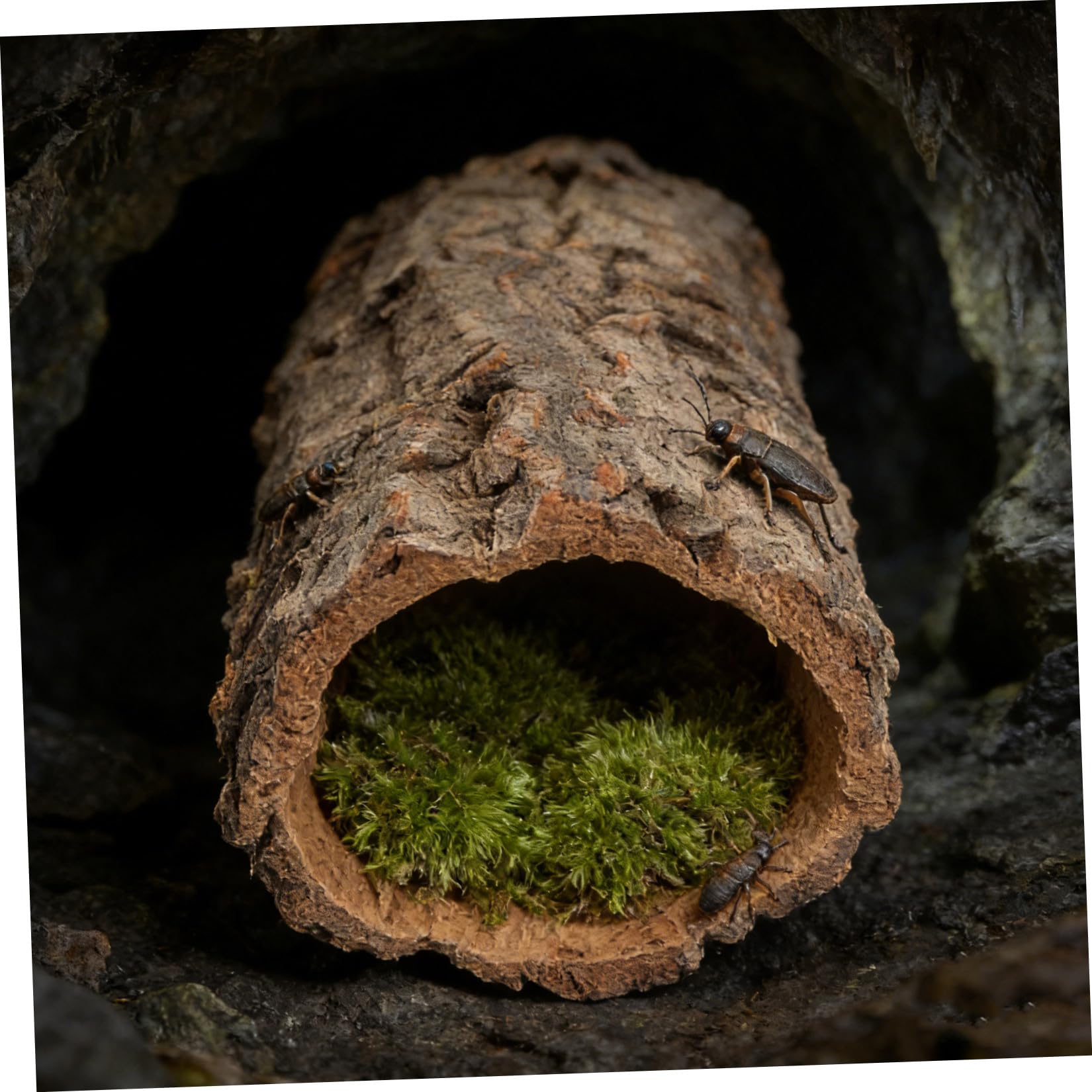HEALLILY Naturale per di Sughero e in Nascondiglio Rettili Corteccia Sicuro Decorazione Piattaforma di Arrampicata Gechi e Serpenti Terrario Habitat Rettilario