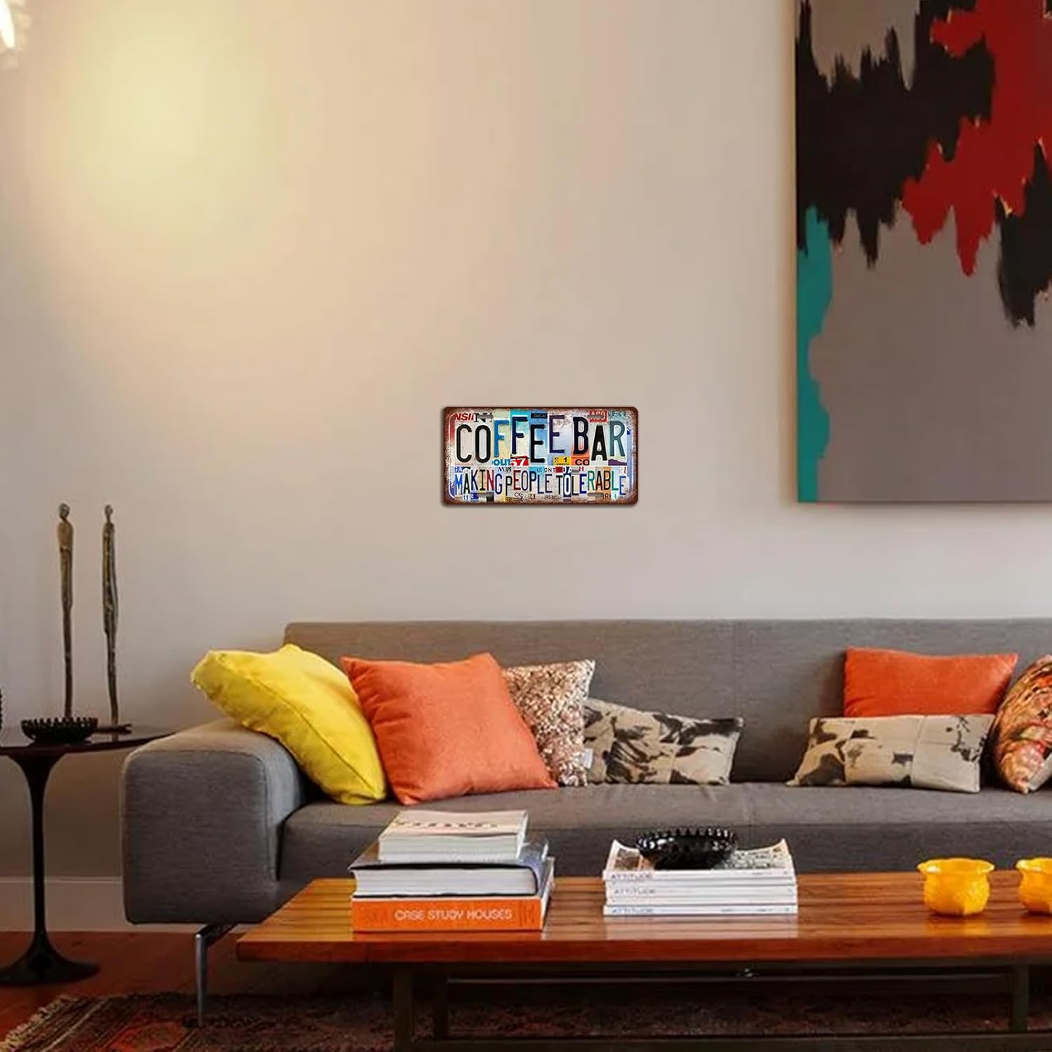 Vintage Welcome License Plate welcome to our backyard bar Wall Decor Metal Tin Sign For Bar Home 12 x 6 Inches - Image 3