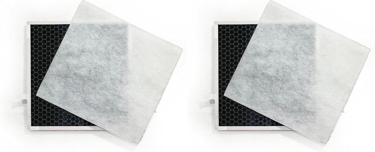 Nispira 3-in-1 Vital 100-RF HEPA Activated Carbon Filter Replacement For Levoit Air Purifier Vital 100 | Removes Smoke, Dust, VOCs Chemcial | 2 Pack
