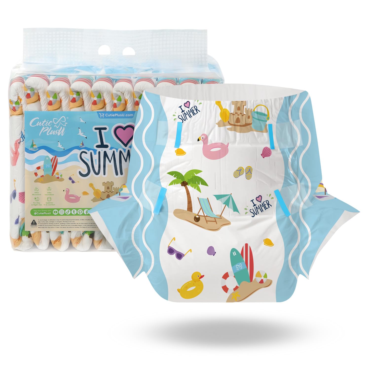 Amazon.com: CutiePlusU Adult Diapers 10 Pieces, Disposable