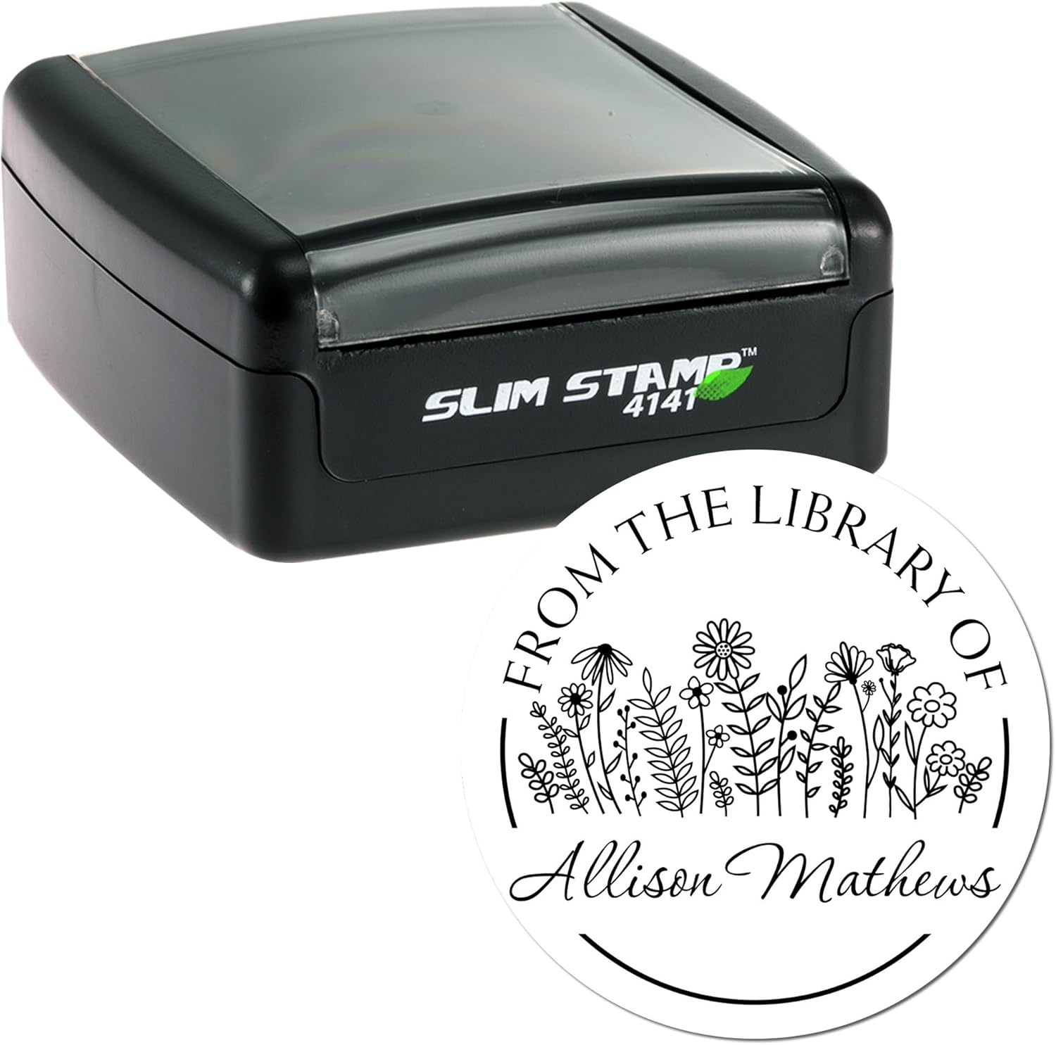 Personalized My Library Stamper - Customized Read It Love It Return It Stamp - Pre-Inked Bookplate, 5 Ink Options, 1-5/8 Round - Ideal for Bibliophiles, Personalized and Thoughful Gift