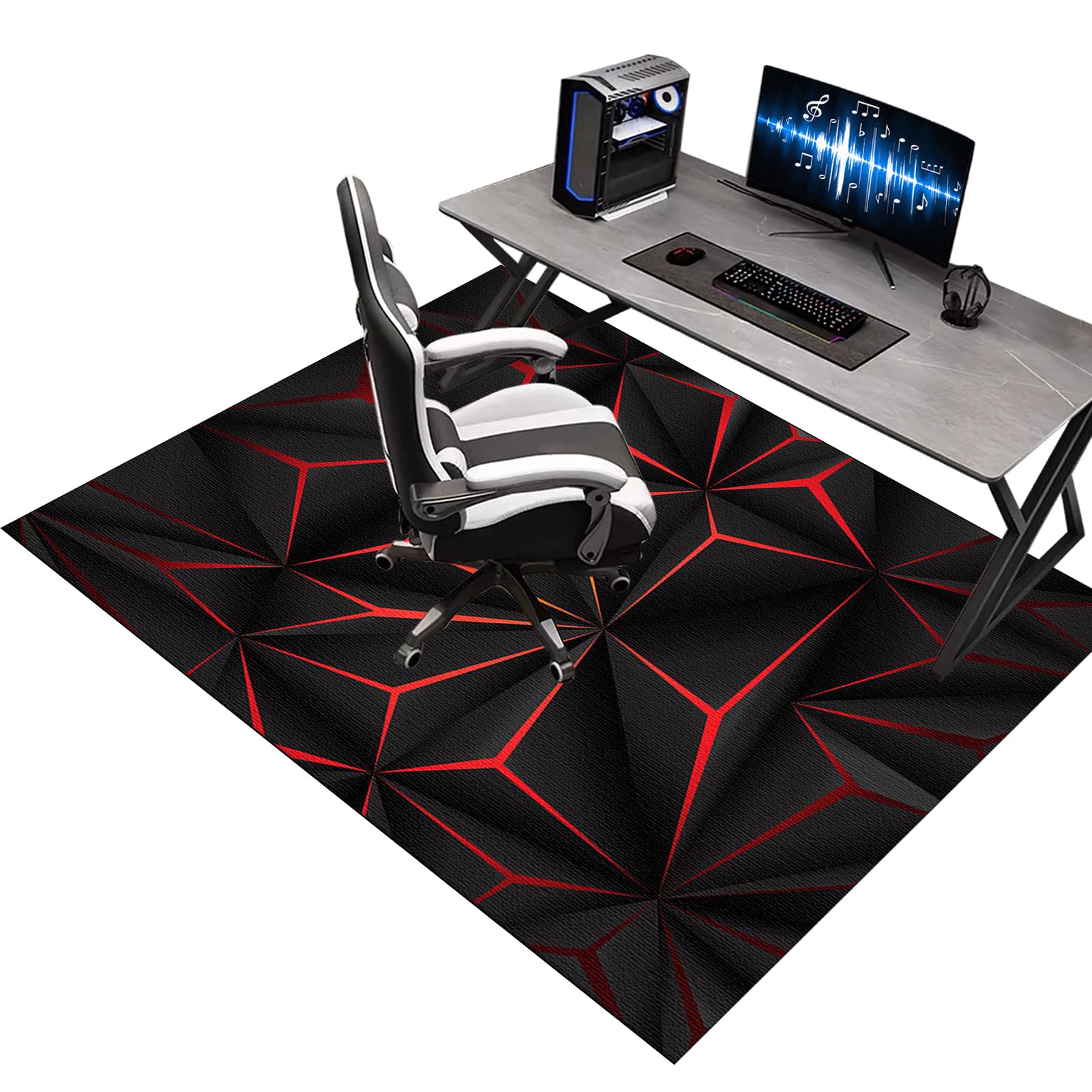 Heavy Duty Office Gaming Chair Mats for Carpeted and Hardwood Floor, Office Chair Mat for Carpet, Floor Protectors for Rolling Chairs, Desk Chair Mat for Carpeted Floors, Protector Rug 70 x 100 cm โ image 1