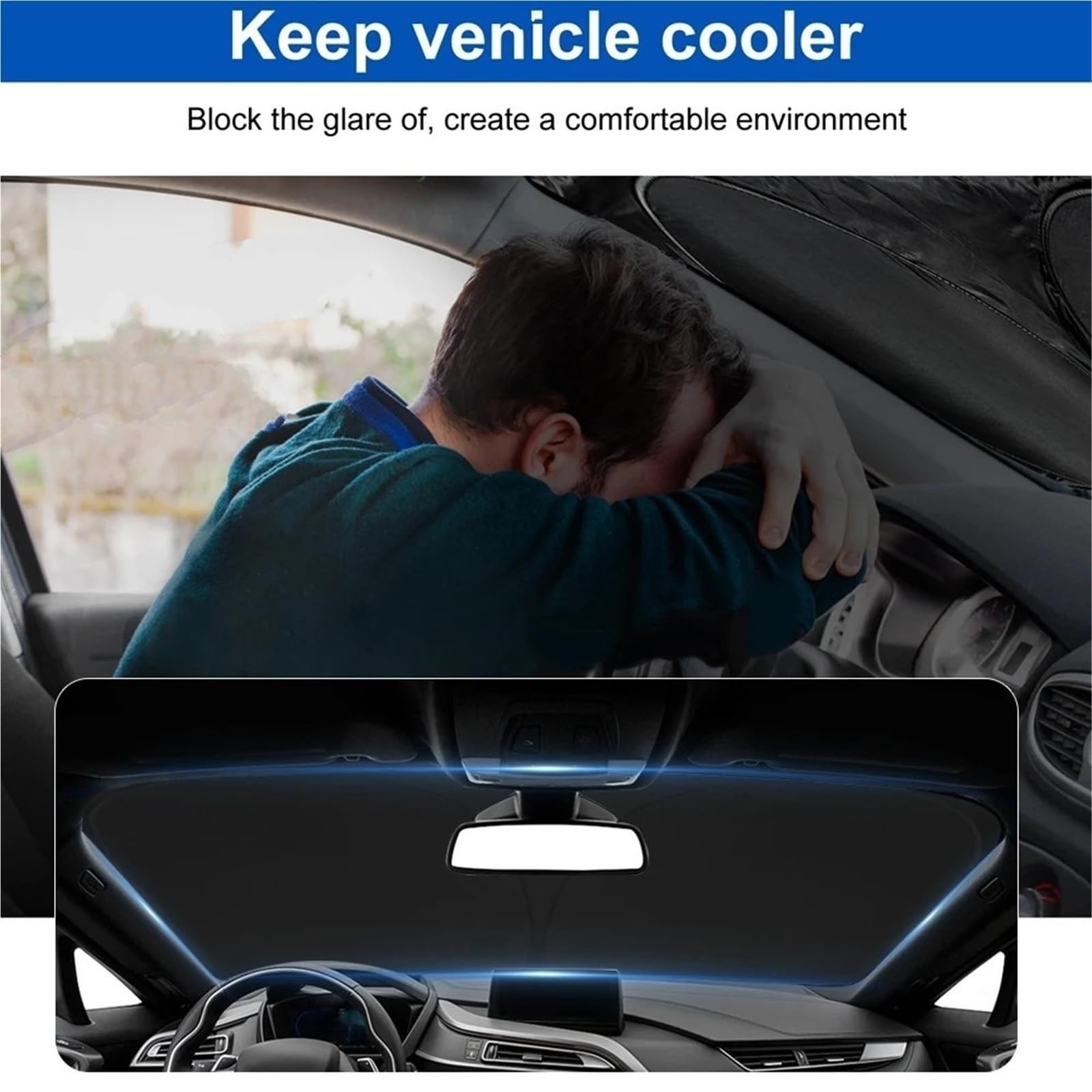 Auto Parasole per Parabrezza Parasole Parabrezza per Audi per A3 2016-2024, Parasole Pieghevole, Parasole per Parabrezza Auto