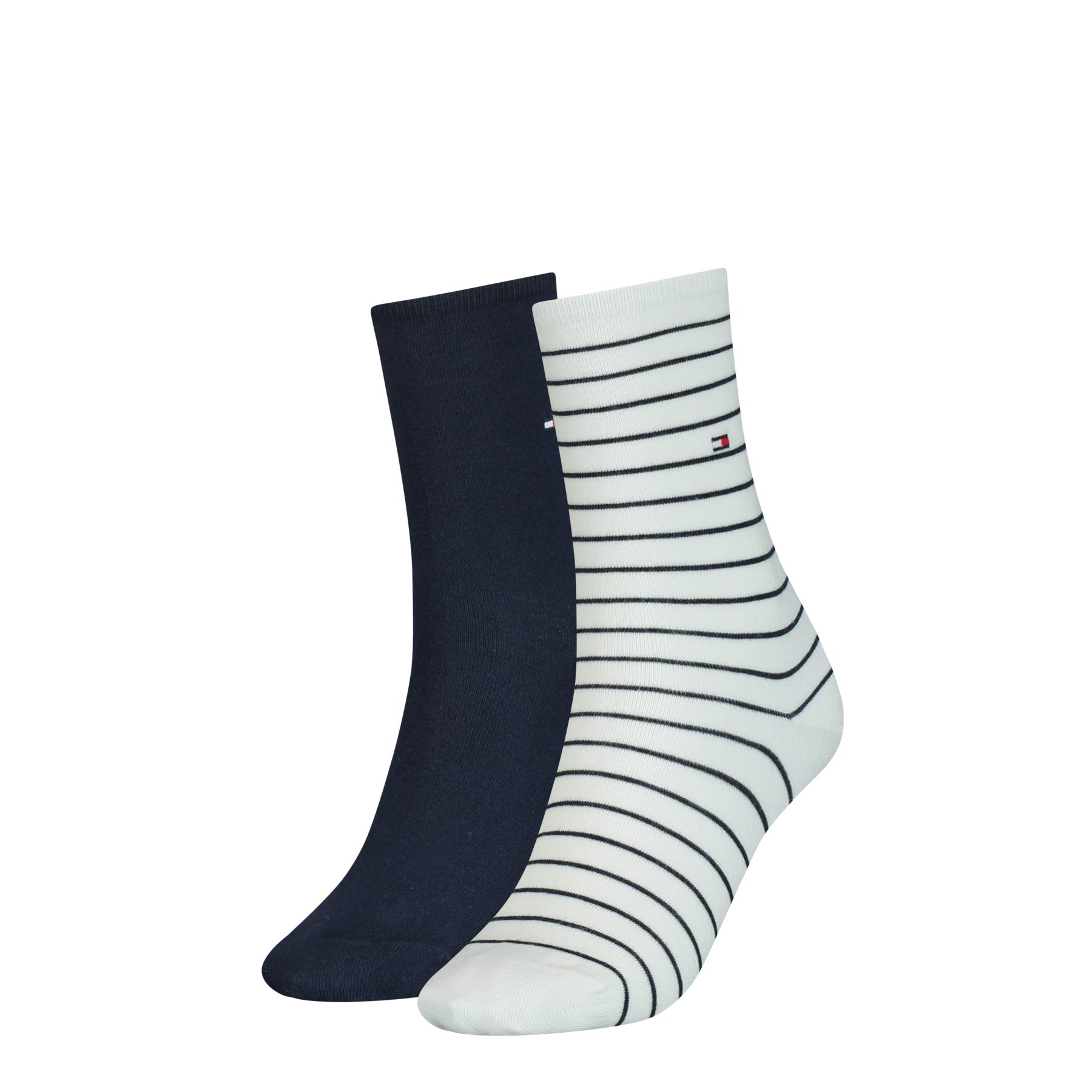 Tommy Hilfiger Women's Off-White 2-Pack Dots Pattern Men's Socks, Navy/White 5.5-8 Multicoloured