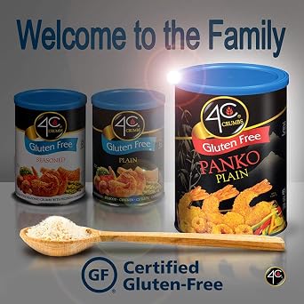 4C Premium Gluten Free Bread Crumbs, Panko Plain, 6 Ounce (Pack of 1)