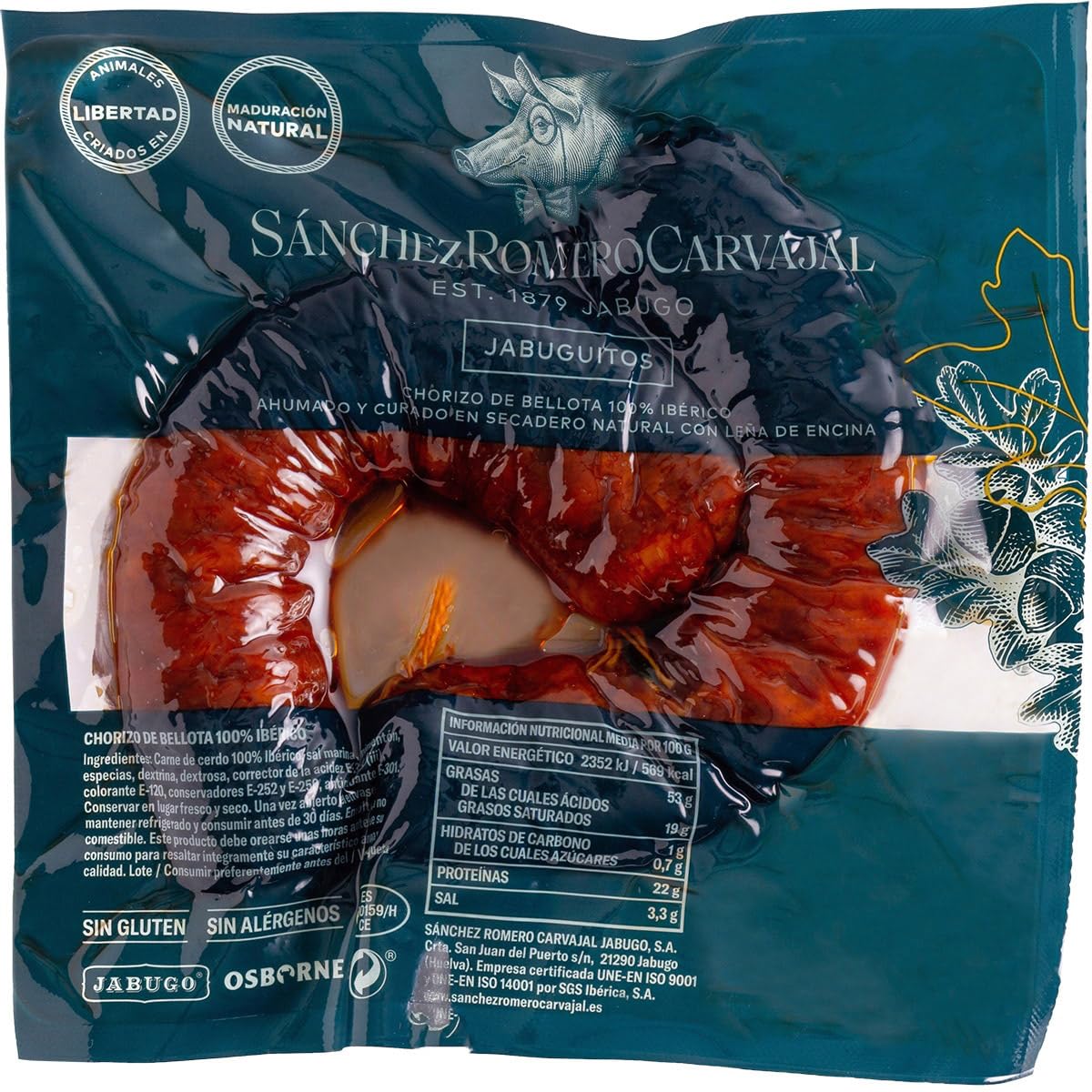 Jabuguitos - Chorizo de Cerdo Puro Ibérico de Bellota.