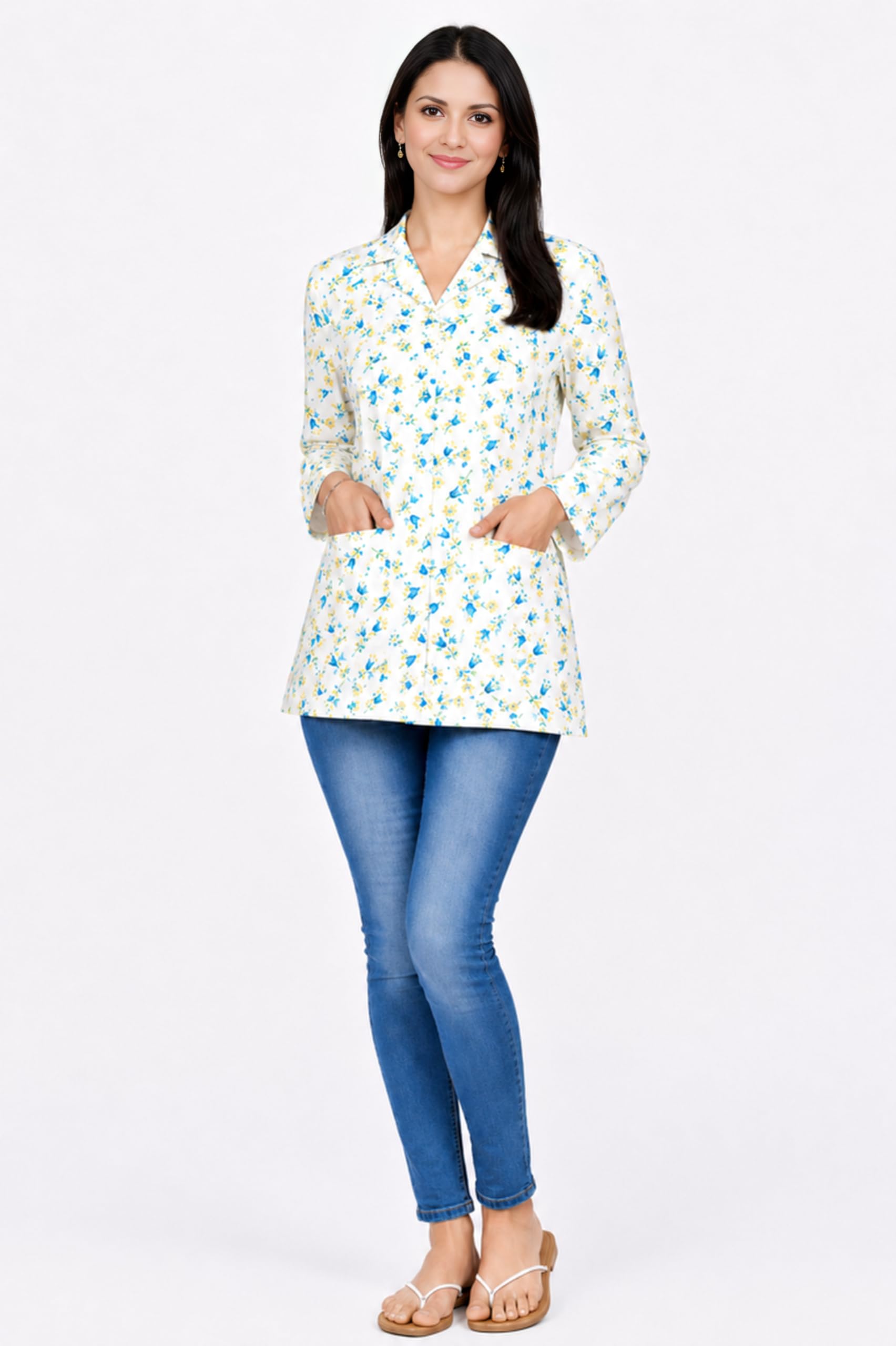 abrav Women Summer Coat | Lightweight Cotton Sun Protection Coat for Women (Design May Vary)-picture-46