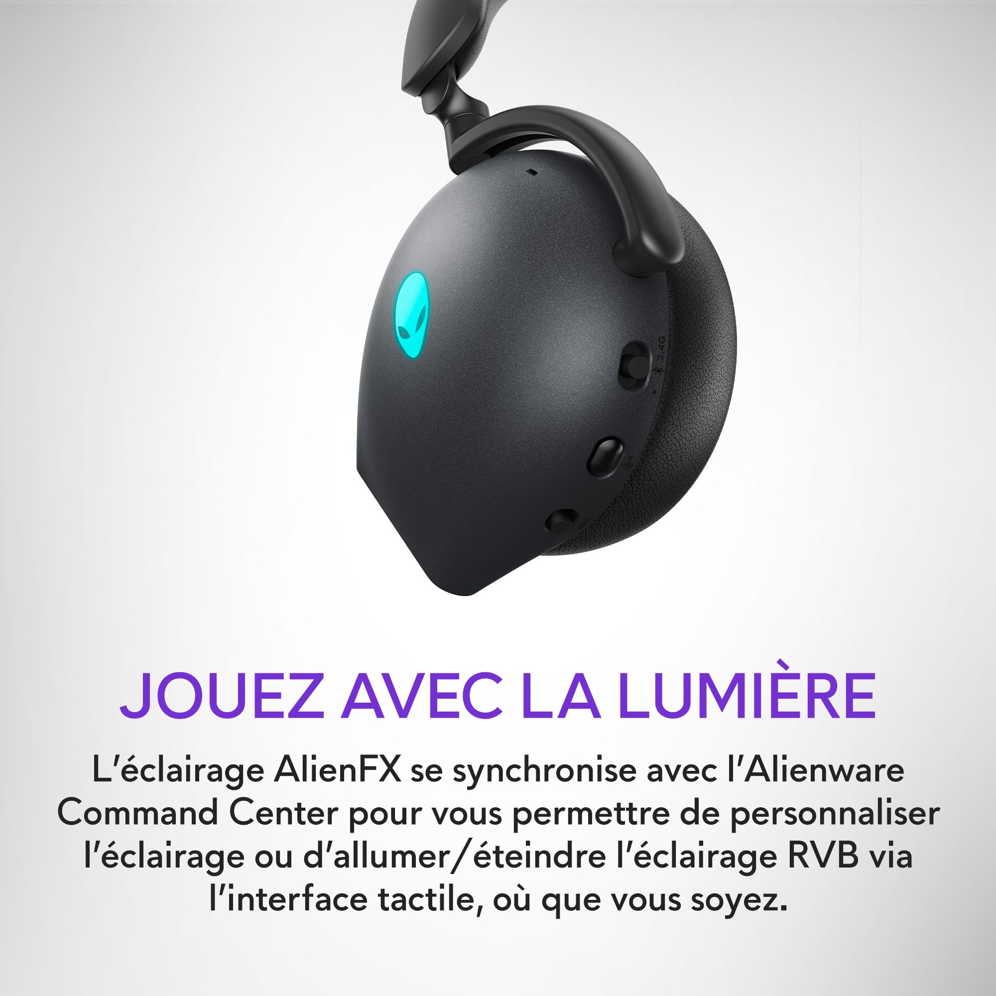 Casque de gaming Tri-Mode sans fil Alienware - AW920H, Dark Side of the Moon