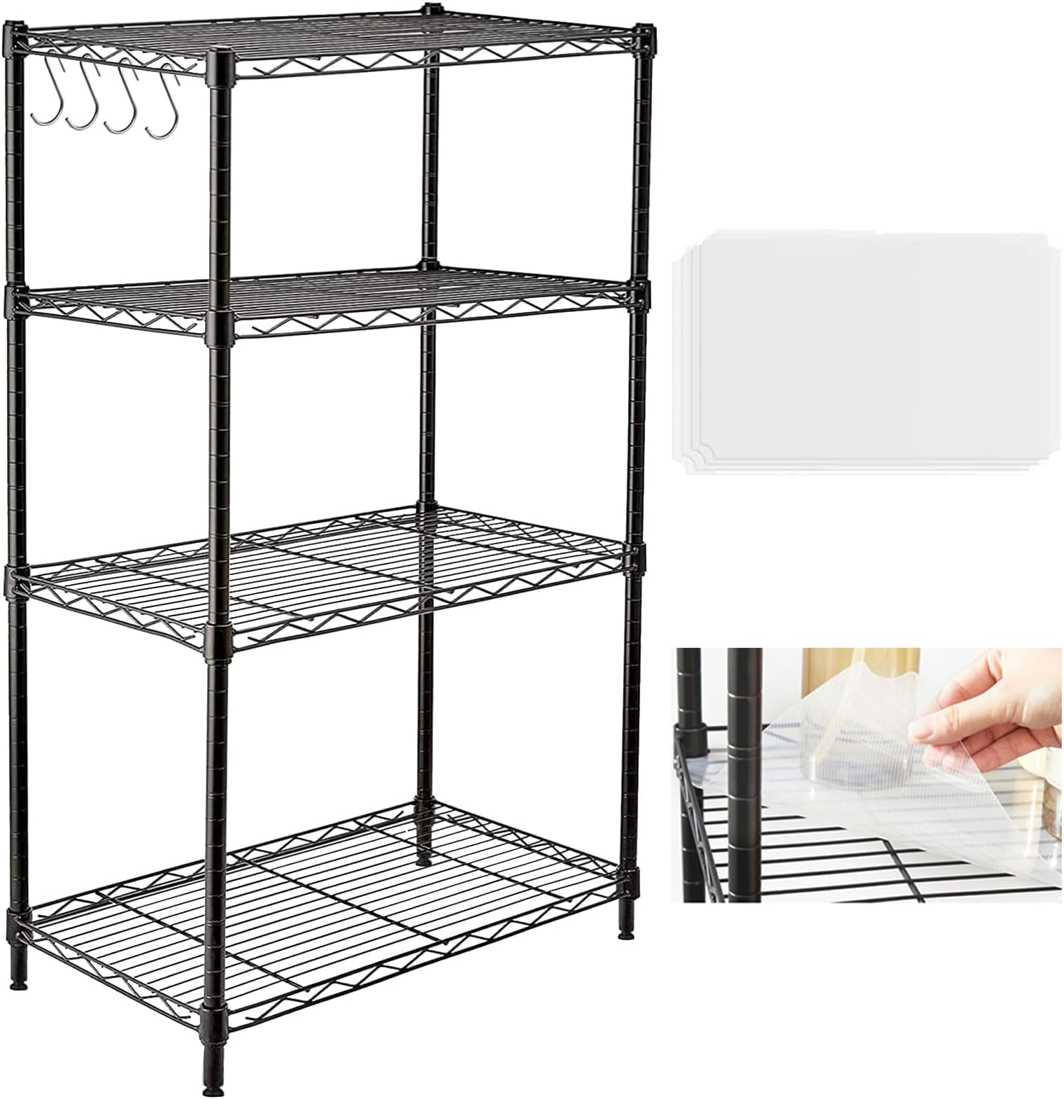 Amazon.com: GPRF 4 Tier Shelves Wire Shelving Adjustable Storage and
