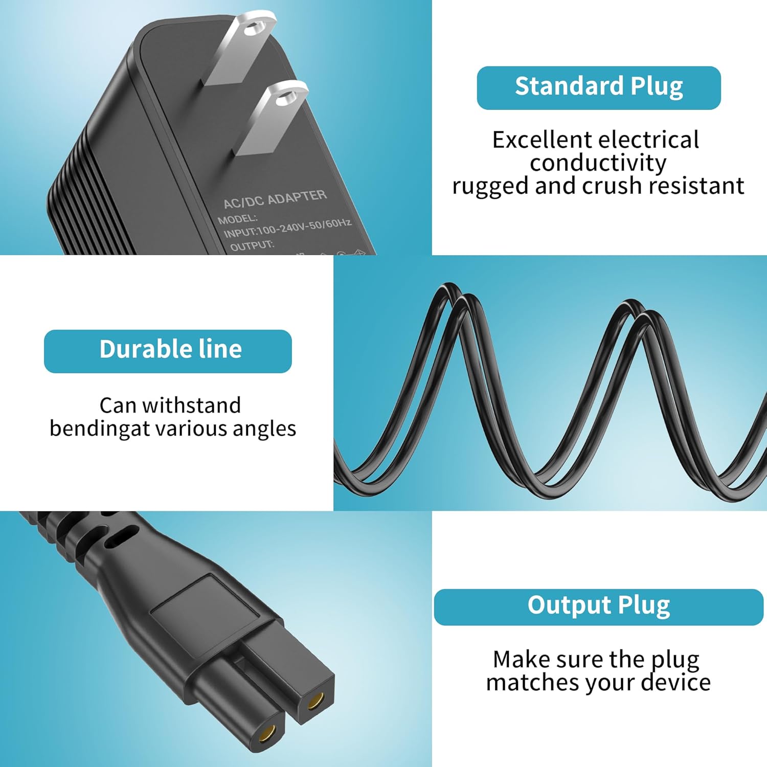 12.6V Charger for Winny Pool Cleaner, Replacement Charger Compatible with Winny 200 SE HJ1102 Cordless Robotic Pool Vacuum Power Cord